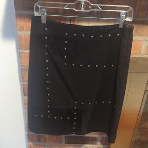 Black Studded Women's Skirt